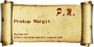 Prekup Margit névjegykártya